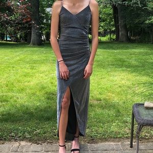 Women’s Slit Gray/Silver Dress